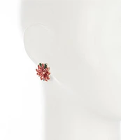 Merry & Bright Christmas Poinsettia Stud Earrings