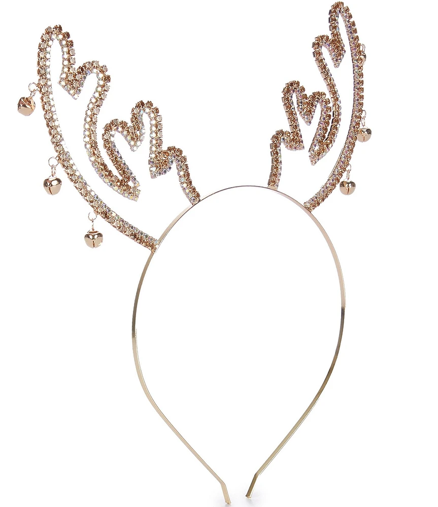 Merry & Bright Christmas Reindeer Antlers Headband