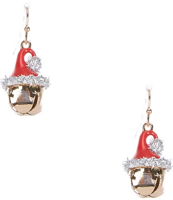 Merry & Bright Christmas Santa Hat Drop Earrings