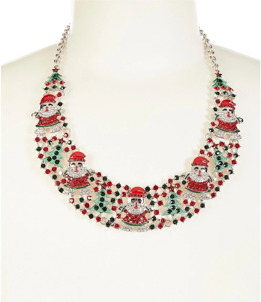 Merry & Bright Christmas Santa Statement Necklace