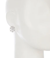 Merry & Bright Christmas Snowflake CZ Stud Earrings