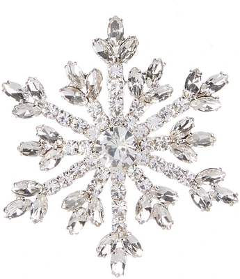 Merry & Bright Christmas Snowflake Pin