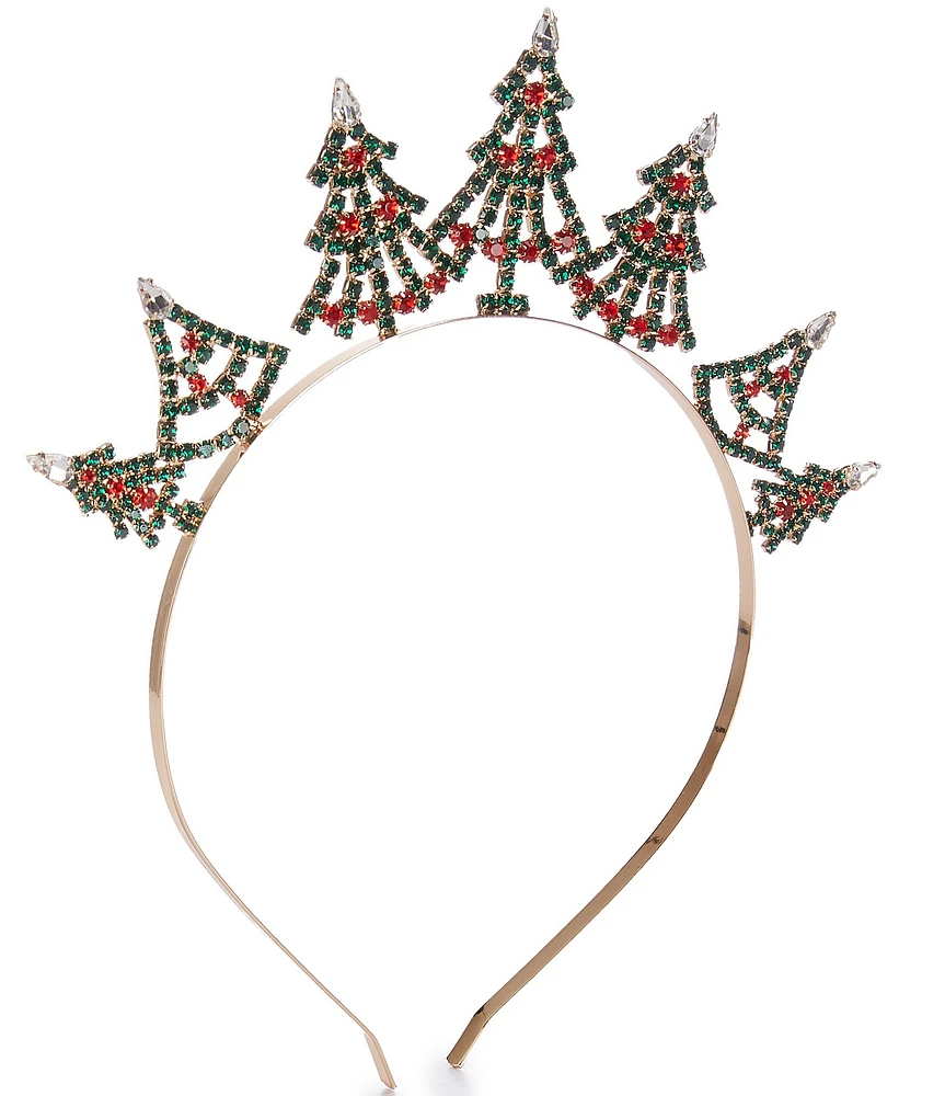 Merry & Bright Christmas Trees Trimmed Headband