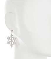 Merry & Bright Crystal Christmas Snowflake Drop Earrings