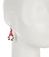 Merry & Bright Festive Christmas Lights Gnome Drop Earrings