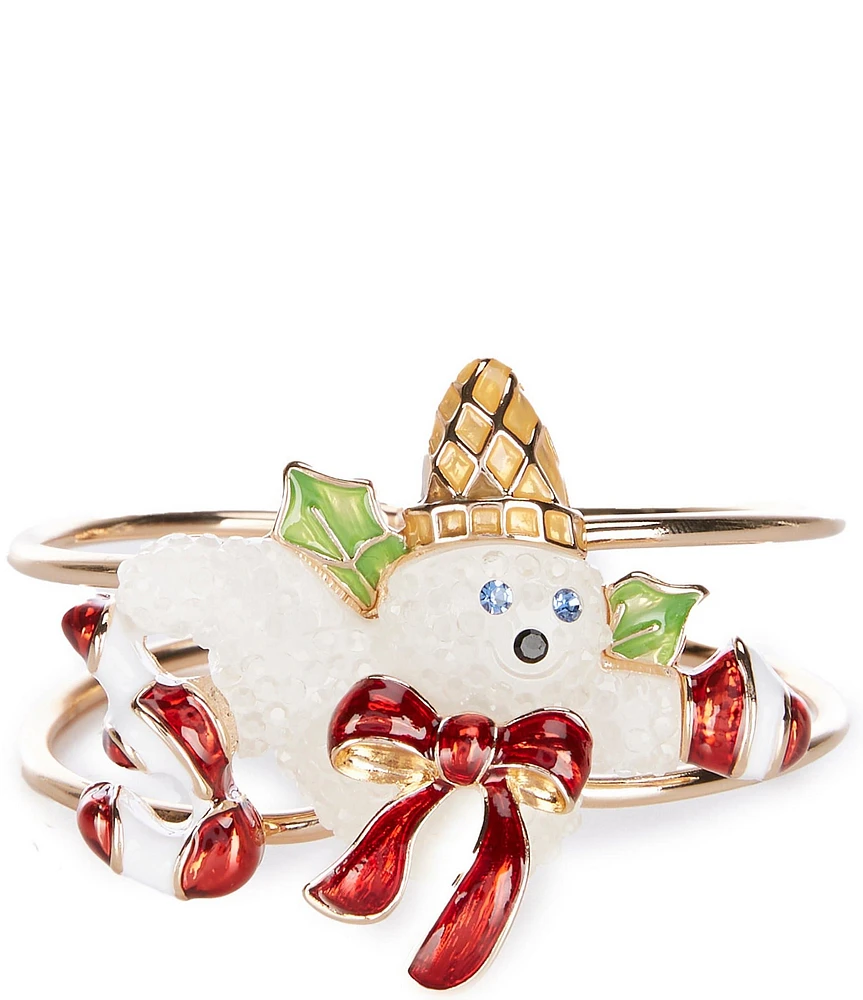 Merry & Bright Flying Mr. Bingle Wire Christmas Hinge Bracelet