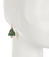 Merry & Bright Glitter Christmas Tree Drop Earrings