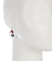 Merry & Bright Happy Santa Christmas Cat Drop Earrings