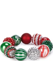 Merry & Bright Holiday Beads Stretch Bracelet