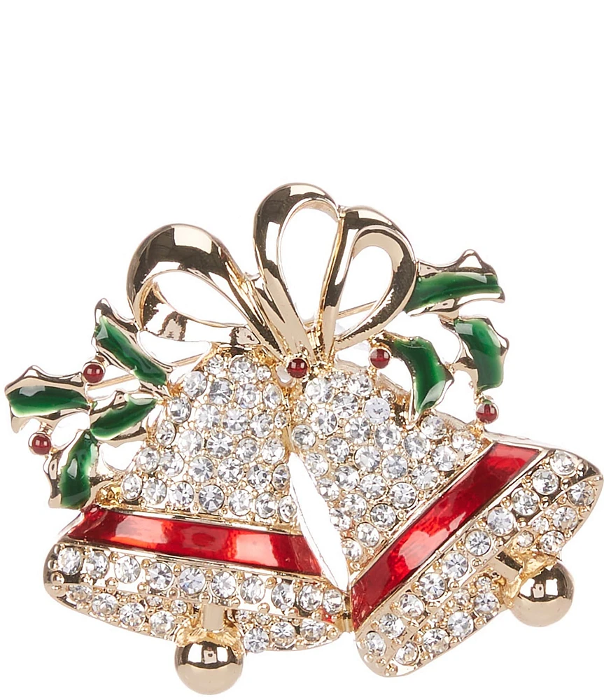 Merry & Bright Holiday Bells Brooch