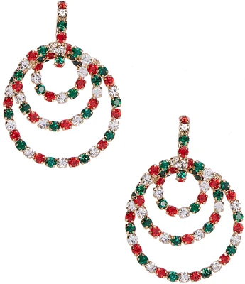 Merry & Bright Holiday Orbital Rings Drop Earrings