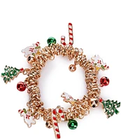 Merry & Bright Mr. Bingle Christmas Charms Stretch Bracelet