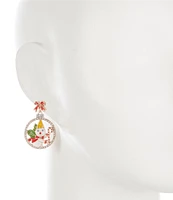 Merry & Bright Mr. Bingle Christmas Ornament Drop Earrings