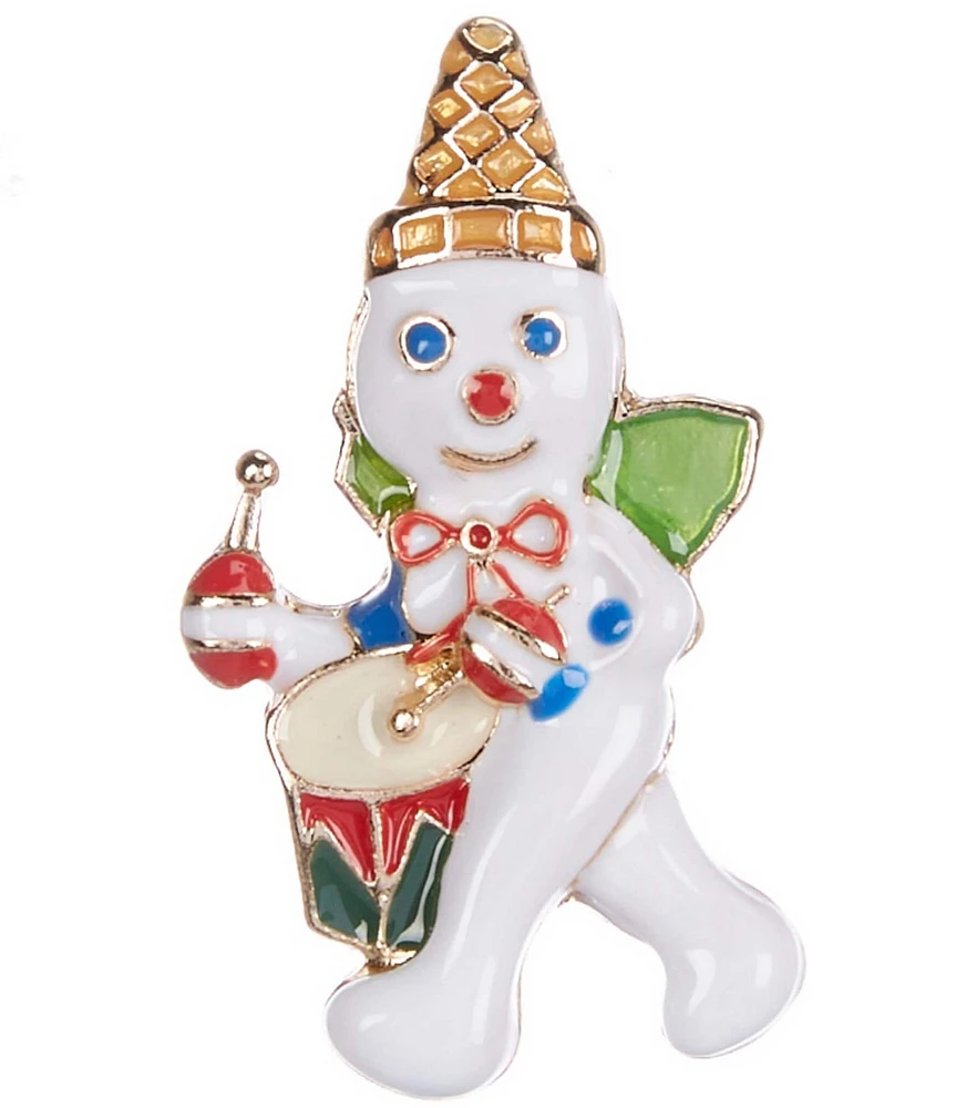 Merry & Bright Mr. Bingle Drummer Boy Christmas Pin