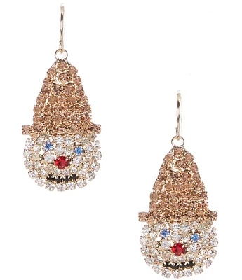 Merry & Bright Mr. Bingle Face Christmas Drop Earrings