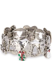 Merry & Bright Multi Christmas Charms Stretch Bracelet