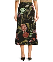 Mestiza New York Althea Crepe Floral Print Midi A-Line Skirt