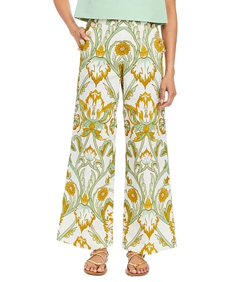 Mestiza New York Antonella Garden Print High Rise Wide Leg Pants