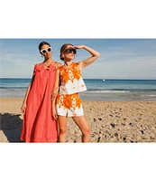 Mestiza New York Coordinating Naomi Printed Woven High-Waist Flat Front Shorts