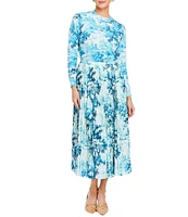 Mestiza New York Daniella Twill Floral Print Pleated Midi Skirt