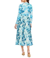 Mestiza New York Daniella Twill Floral Print Pleated Midi Skirt