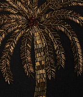 Mestiza New York Delilah Knit Crew Neck Palm Tree Embroidered Sweater
