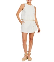 Mestiza New York Etta Jacquard Scallop Mini Skort