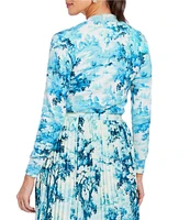 Mestiza New York Phoebe Floral Toile Print Round Neck Long Sleeve Sweater