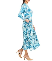 Mestiza New York Phoebe Floral Toile Print Round Neck Long Sleeve Sweater