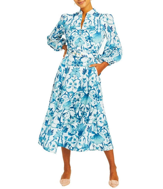 knee length a line dress Lorraine Knee-Length A-Line Dress Short Sleeve
