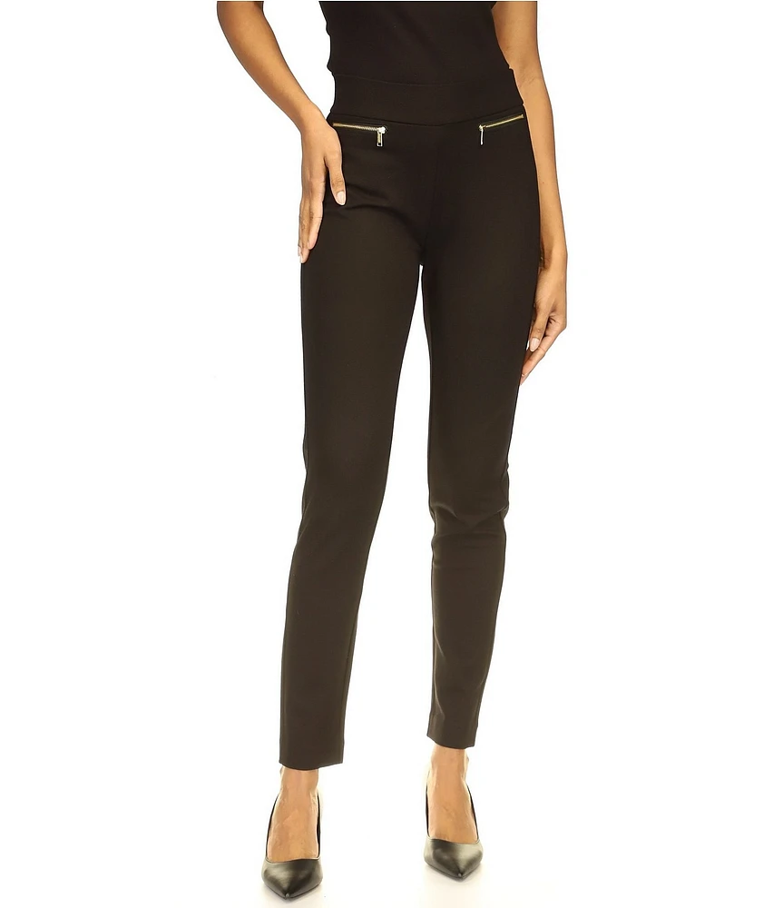 MICHAEL Michael Kors Ponte Skinny Leg Zip Pocket Pull-On Pants