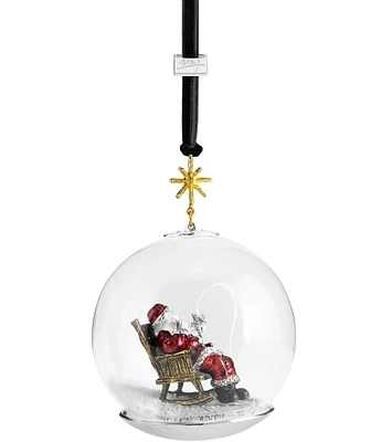 Michael Aram Santa With Naughty or Nice List Snow Globe Ornament