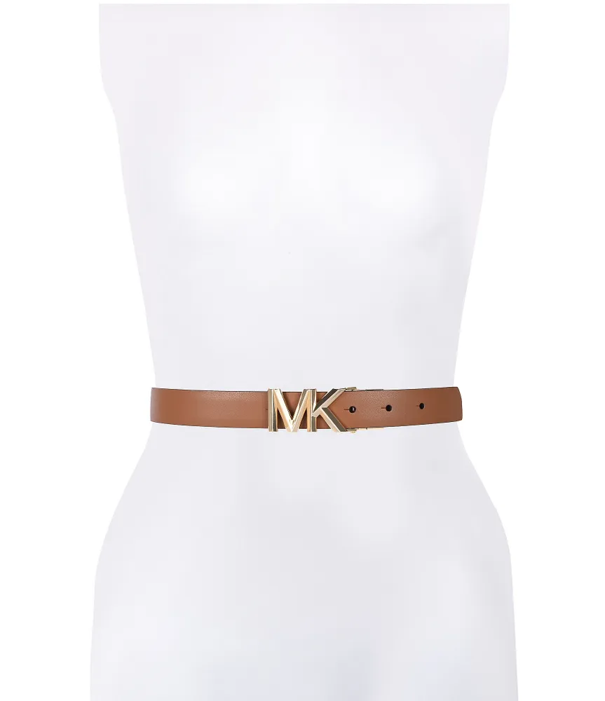Michael Kors 1#double; Smooth to Logo Reversible Leather Belt
