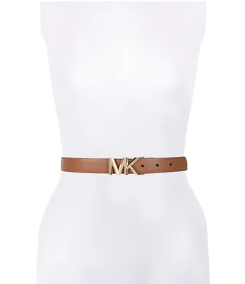 Michael Kors 1#double; Smooth to Logo Reversible Leather Belt