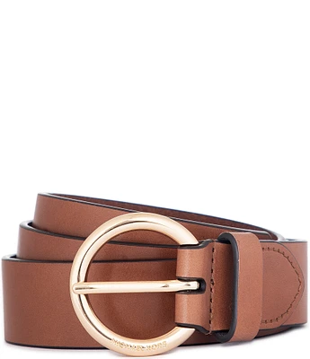 Michael Kors 1.25'' Vegan Leather Logo Embossed Belt