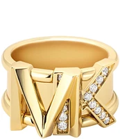 Michael Kors 14K Gold-Plated Statement Logo Band Ring