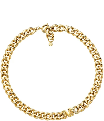 Michael Kors 14K Gold-Plated Statement Logo Collar Necklace