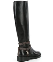 Michael Kors Abigail Leather Riding Boots