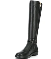 Michael Kors Abigail Leather Stretch Back Riding Boots