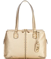 Michael Kors Astor Studded Large Metallic Shoulder Tote Bag