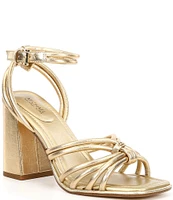 Michael Kors Astra Metallic Leather Strappy Dress Sandals