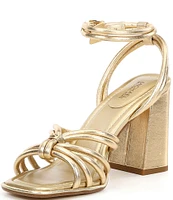 Michael Kors Astra Metallic Leather Strappy Dress Sandals