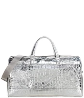 Michael Kors Bedford Travel Extra-Large Metallic Crocodile Embossed Leather Weekender Bag