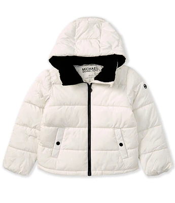 Michael Kors Big Girls 7-16 Long Sleeve Hooded Puffer Jacket