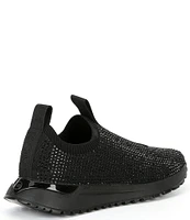 Michael Kors Bodie Stretch Knit Rhinestone Slip On Sneakers