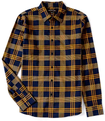 Michael Kors Brushed Plaid Long Sleeve Woven Shirt