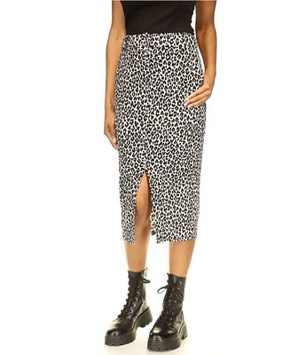 Michael Kors Cheetah Print Utility Midi Skirt