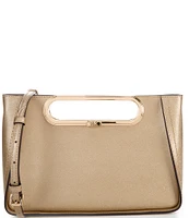 Michael Kors Chelsea Large Metallic Leather Convertible Clutch