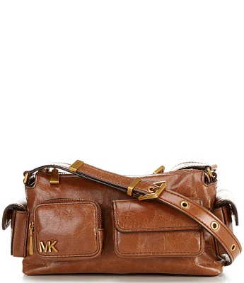 Michael Kors Dakota Distressed Small Convertible Cargo Pocket Crossbody Bag
