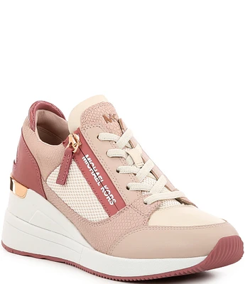 Michael Kors Darby Embossed Wedge Trainer Sneakers